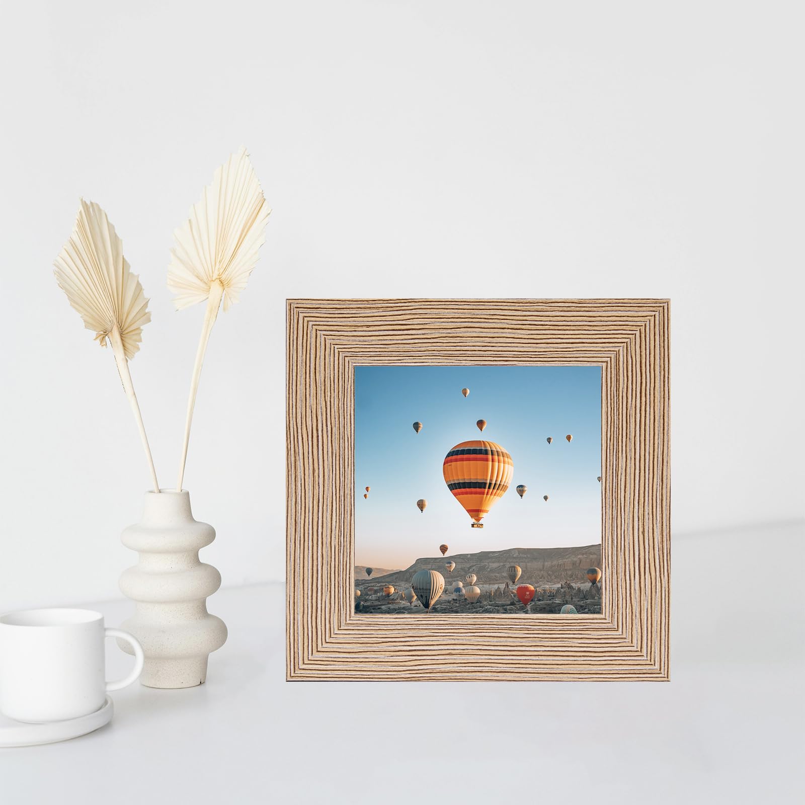 JCJMY 3x3 Picture Frame for Tabletop, 3 x 3 Square Photo Frame with Shatter Resistant Plexiglass, Sturdy 3 by 3 Poster Frame, Ru